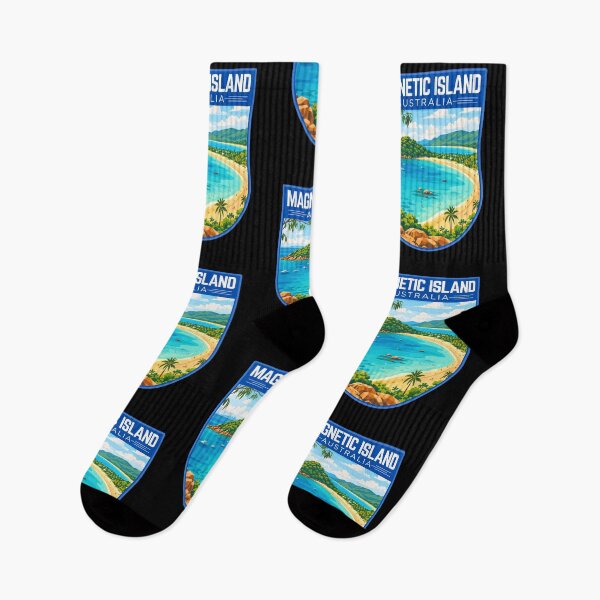 Item preview, Magnetic Island in Queensland, Australia Vintage Travel Art Badge designed and sold by MaateoDesign.