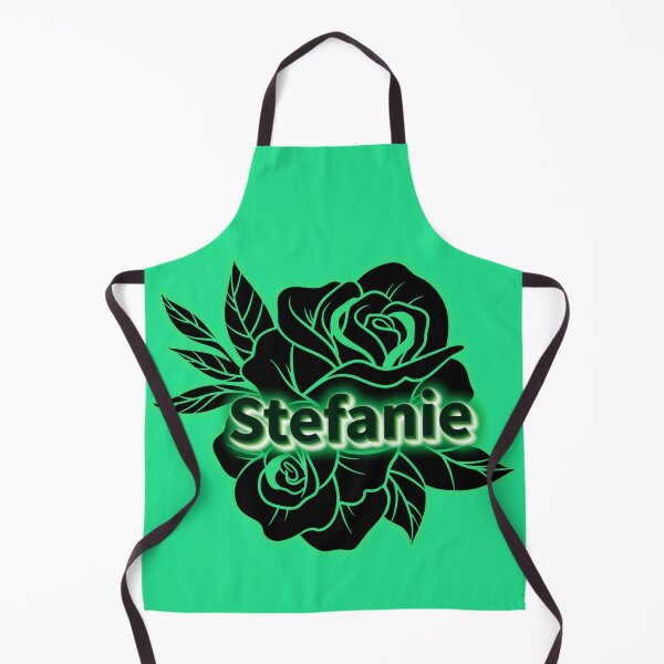 Item preview, Stefanie Floral Rose Name Design | Personalized Flower Name | Green Glow Rose Graphic | Custom Name Art designed and sold by CozyBlobStudio.