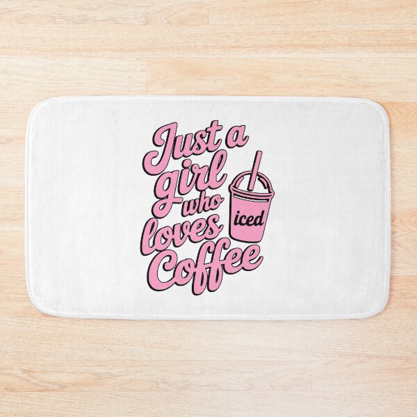 Item preview, Just a Girl Who Loves Iced Coffee Cute Typography designed and sold by PMCreative.
