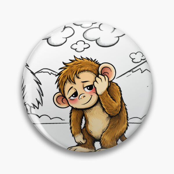 Item preview, Embarrassed Monkey – Mood Cartoon designed and sold by KumarGandhi.