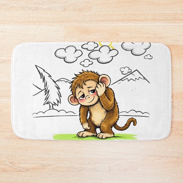 Item preview, Embarrassed Monkey – Mood Cartoon designed and sold by KumarGandhi.