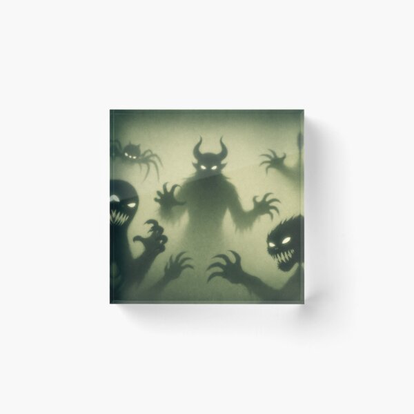 Item preview, Shadows of Mysterious Monsters on a Dark Green Background designed and sold by DrizzyV.