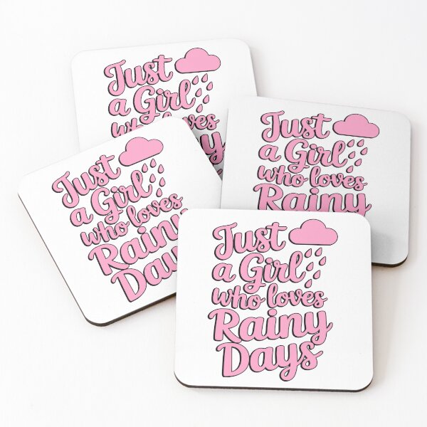 Item preview, Just a Girl Who Loves Rainy Days Cute Typography designed and sold by PMCreative.