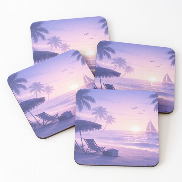 Item preview, Tropical Shade on the Beach at Sunset designed and sold by DrizzyV.