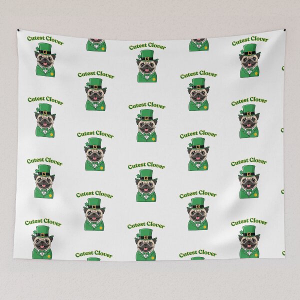Item preview, Cutest Clover Pug – Funny St Patrick’s Day Dog designed and sold by OmCollections.