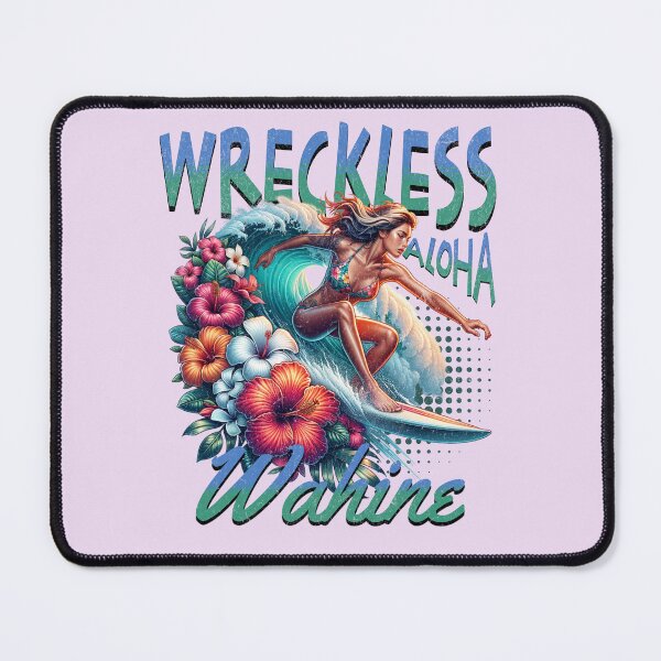 Item preview, "Wreckless Wahine Hawaiian Surf Girl T-Shirt" designed and sold by MalibuMaiden28.