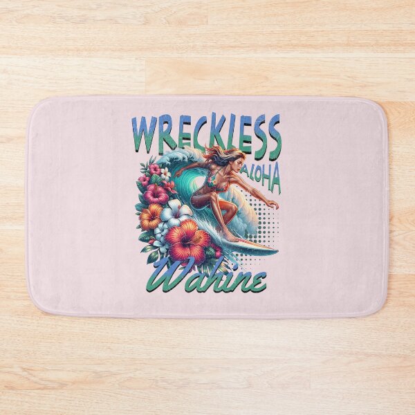 Item preview, "Wreckless Wahine Hawaiian Surf Girl T-Shirt" designed and sold by MalibuMaiden28.