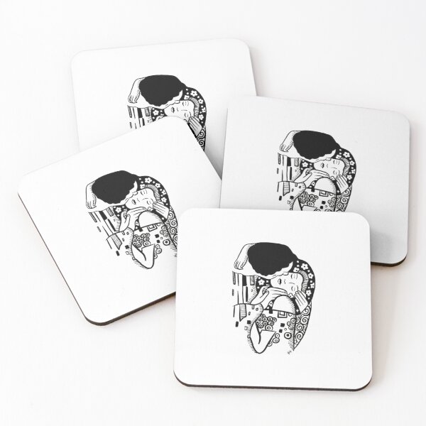 Item preview, The Kiss Line Art - Minimalist Klimt İnspired designed and sold by Siriusvibes.