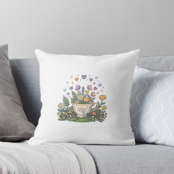 Item preview, Vintage Cottagecore Teacup with Wildflowers Sticker designed and sold by nikita021.