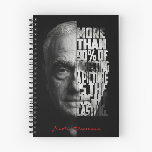 Item preview, Black and white Martin Scorsese Legendary Director quote. designed and sold by Enea Kelo.