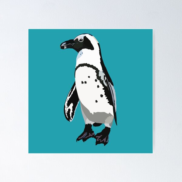 Item preview,  A is for African Penguin,African Penguin Illustration – Charming Coastal Bird Artwork designed and sold by PrettylittlepastelUk.