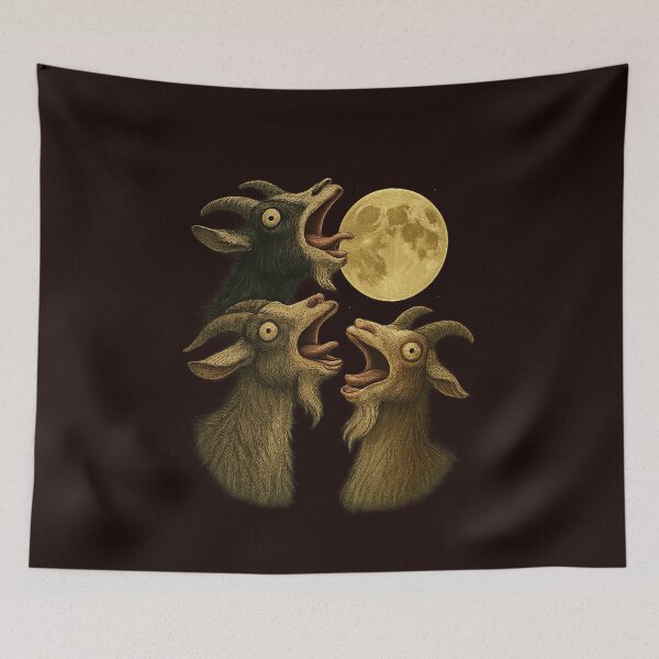 Item preview, Three Goat Moon shirt (not Wolves) designed and sold by ReggieRaggz.