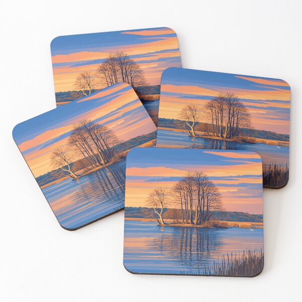 Item preview, Sunset Lake with Island Trees designed and sold by darekkocurek.