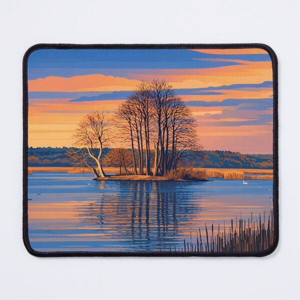 Item preview, Sunset Lake with Island Trees designed and sold by darekkocurek.