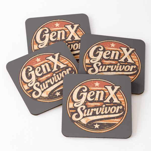 Item preview, Gen X Survivor Vintage Retro Badge Design designed and sold by PrintandJoy.