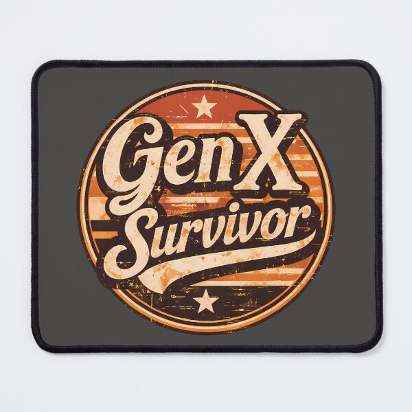 Item preview, Gen X Survivor Vintage Retro Badge Design designed and sold by PrintandJoy.