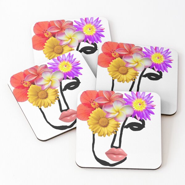 Item preview, Flowers Collage, Abstract Face designed and sold by Colorfuly.