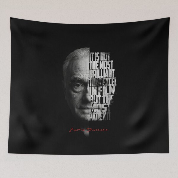 Item preview, Black and white Martin Scorsese Legendary Director quote. designed and sold by Enea Kelo.