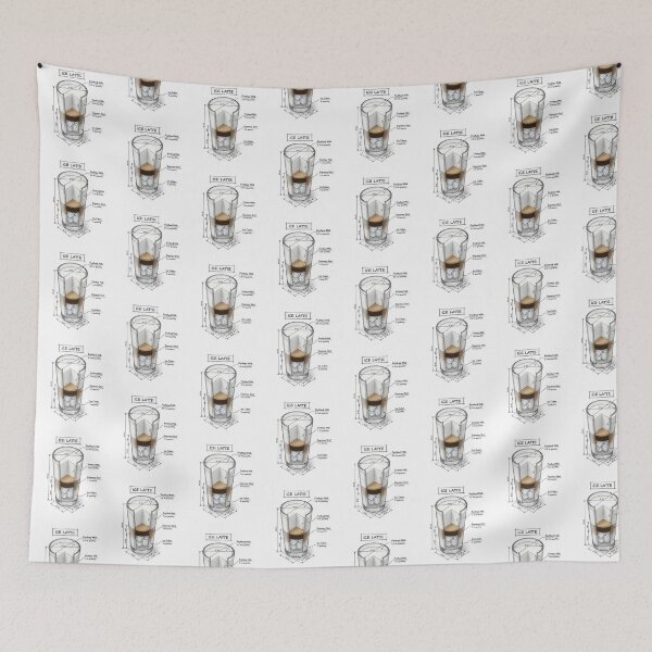 Item preview, Ice Coffee - Ice Latte - Technical Drawing designed and sold by Rhu Creations.