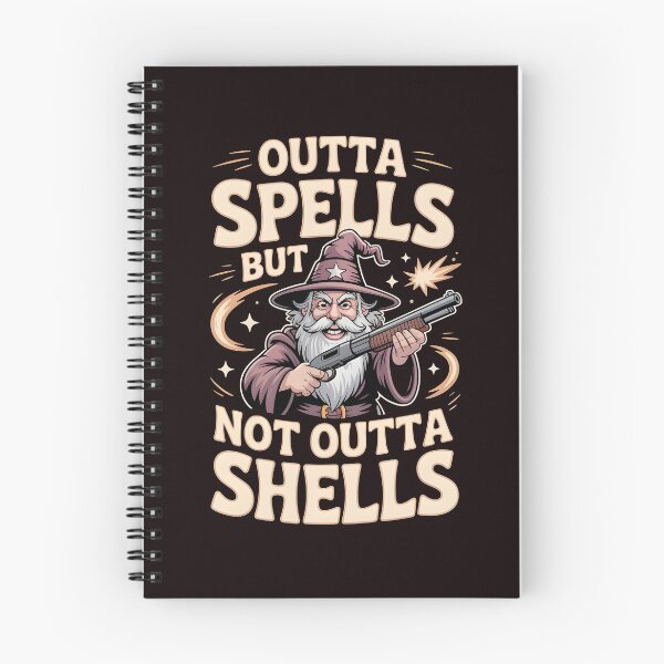 Item preview, Outta Spells But Not Outta Shells – Funny Wizard Fantasy Meme designed and sold by Redgiant87x.