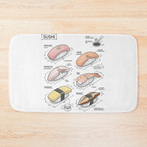 Item preview, Japanese Sushi - Technical Drawing designed and sold by Rhu Creations.