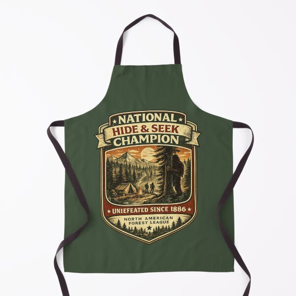 Item preview, Bigfoot National Hide and Seek Champion Shirt, Sasquatch Camping Vintage Forest Badge designed and sold by GhostDawgs.