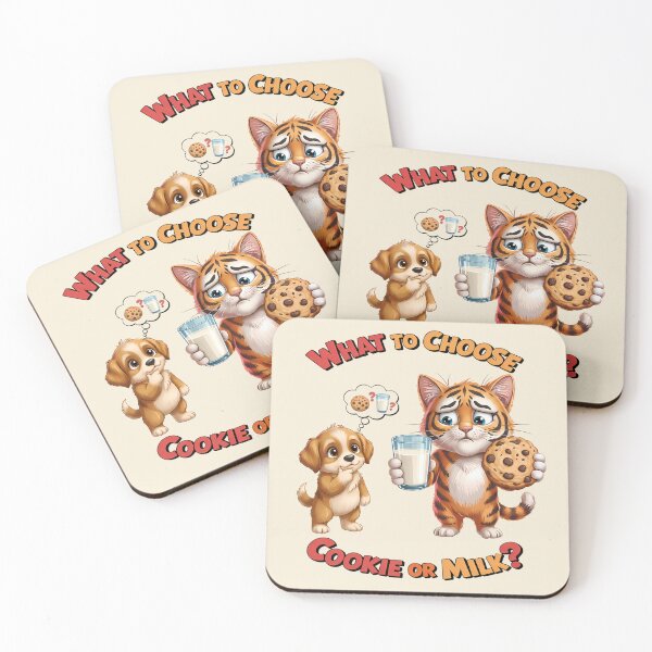 Item preview, What to Choose – Cookie or Milk? Cute Cookie Cereal Funny Breakfast Design designed and sold by Art-Arcade6.