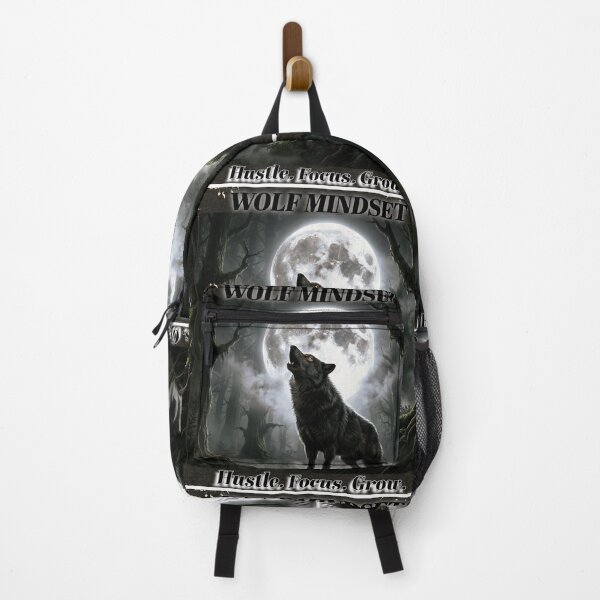 Item preview, Wolf Mindset - Lone Wolf Hustle & Success Motivation Poster designed and sold by WittyWear Designs.