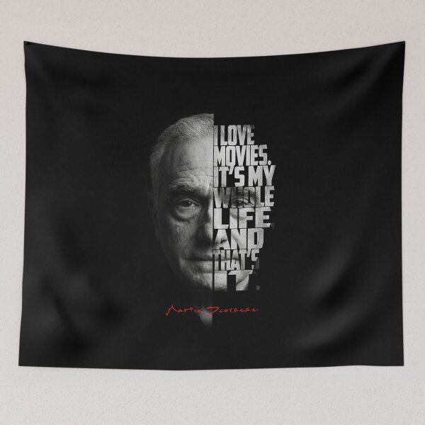 Item preview, Black and white Martin Scorsese Legendary Director quote. designed and sold by Enea Kelo.