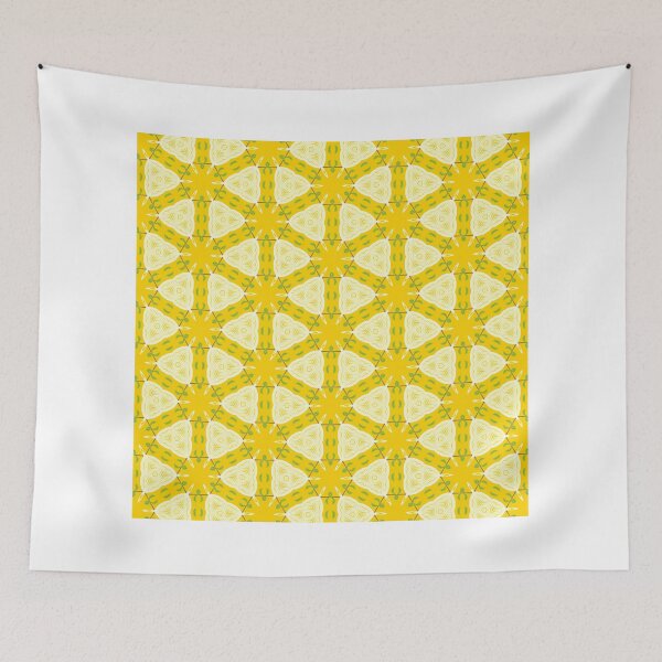 Item preview, Bright Yellow Botanical Starburst Seamless Pattern designed and sold by erdmandevon.