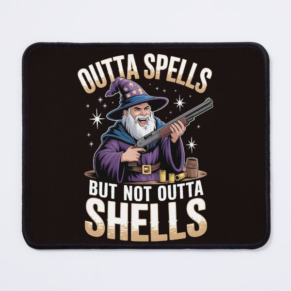 Item preview, Outta Spells But Not Outta Shells – Fantasy Meme With Wizard Humor designed and sold by Redgiant87x.
