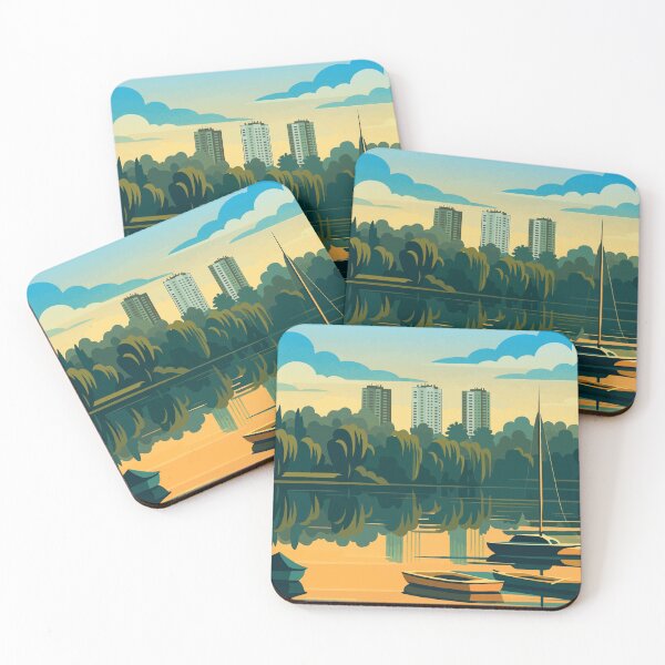 Item preview, Silesia - Katowice - Trzy Stawy at Sunset designed and sold by darekkocurek.