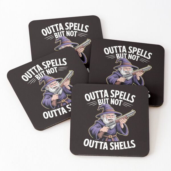 Item preview, Outta Spells But Not Outta Shells – Sarcastic Funny Wizard Meme designed and sold by Redgiant87x.