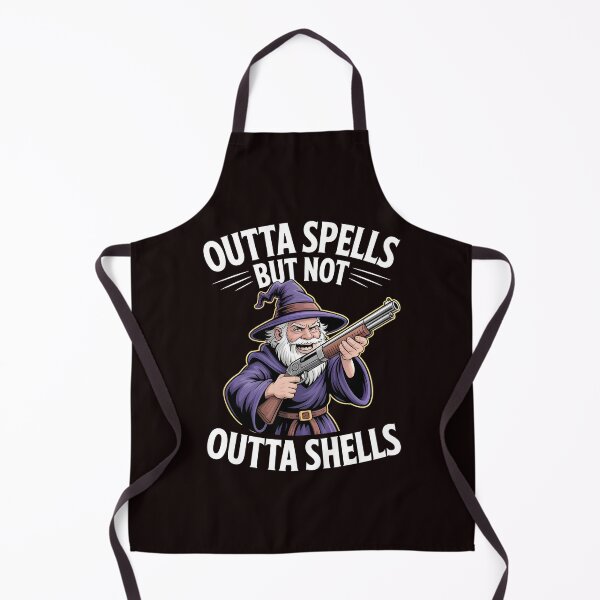 Item preview, Outta Spells But Not Outta Shells – Sarcastic Funny Wizard Meme designed and sold by Redgiant87x.