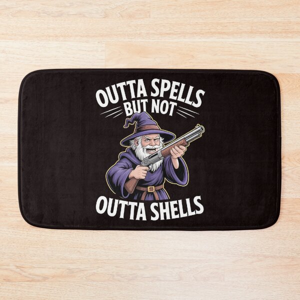 Item preview, Outta Spells But Not Outta Shells – Sarcastic Funny Wizard Meme designed and sold by Redgiant87x.