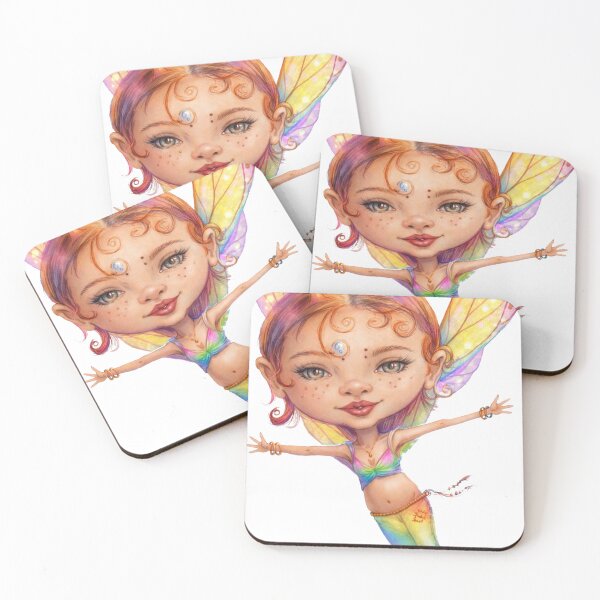 Item preview, Rainbow Fairy Girl – Cute Fantasy Kawaii Fairy Character designed and sold by AnyasCrafts.