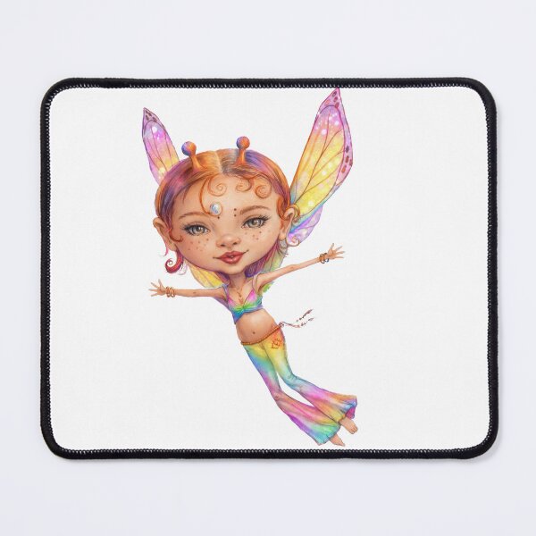 Item preview, Rainbow Fairy Girl – Cute Fantasy Kawaii Fairy Character designed and sold by AnyasCrafts.