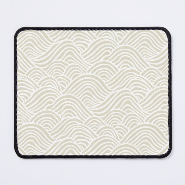 Item preview, Coastal Japandi Minimalist Ocean Sea Waves in Light Beige on White designed and sold by EliveraDesigns.