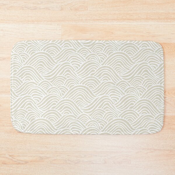 Item preview, Coastal Japandi Minimalist Ocean Sea Waves in Light Beige on White designed and sold by EliveraDesigns.