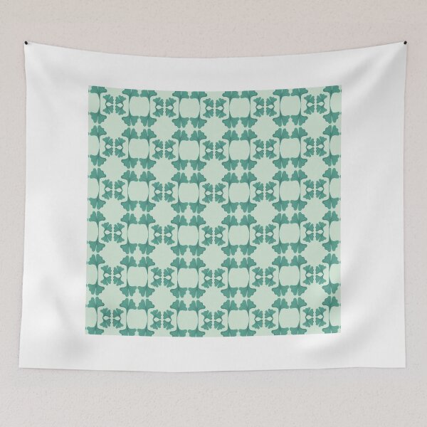 Item preview, Elegant Green Ginkgo Leaf Symmetry Pattern designed and sold by erdmandevon.