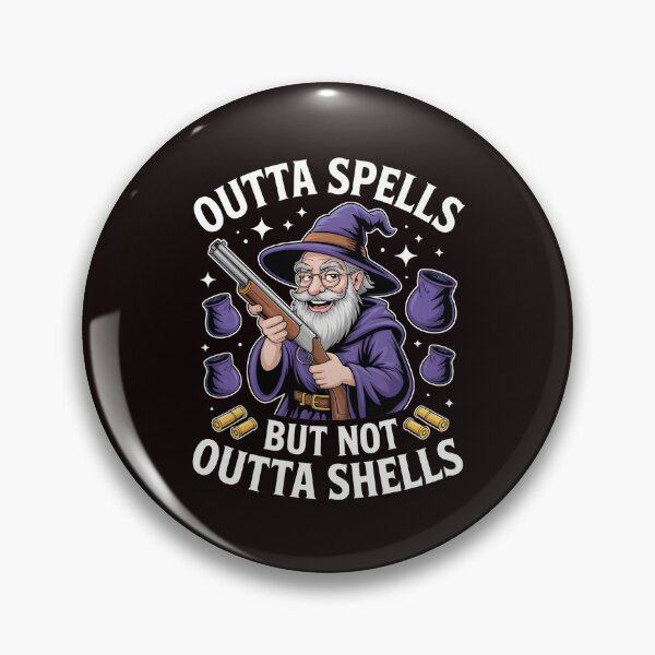 Item preview, Outta Spells But Not Outta Shells – Fantasy Meme Wizard Joke designed and sold by Redgiant87x.