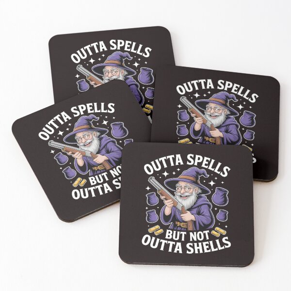 Item preview, Outta Spells But Not Outta Shells – Fantasy Meme Wizard Joke designed and sold by Redgiant87x.