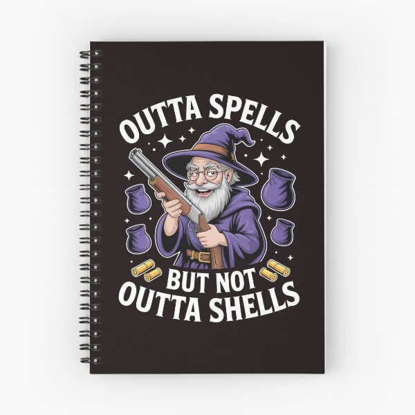 Item preview, Outta Spells But Not Outta Shells – Fantasy Meme Wizard Joke designed and sold by Redgiant87x.