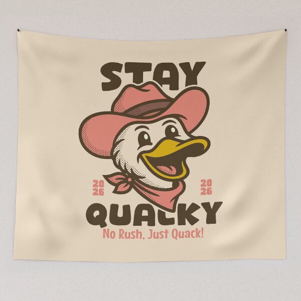 Item preview, Stay Quacky – Funny Cowboy Duck Western Cartoon Design designed and sold by adipra.