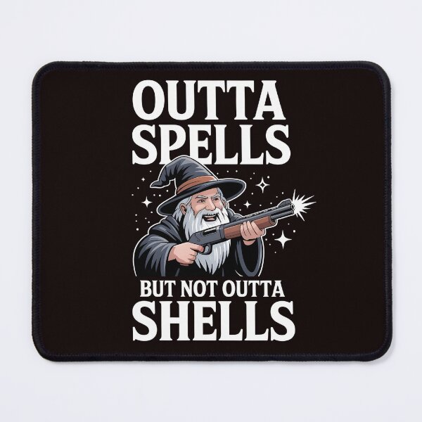 Item preview, Outta Spells But Not Outta Shells – Funny Wizard Fantasy Sarcasm designed and sold by Redgiant87x.