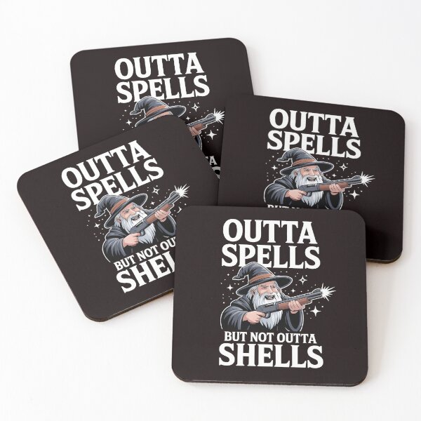 Item preview, Outta Spells But Not Outta Shells – Funny Wizard Fantasy Sarcasm designed and sold by Redgiant87x.