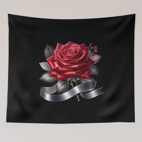 Item preview, Beautiful Red Rose Bloom – Floral Illustration Design designed and sold by artedigital99.