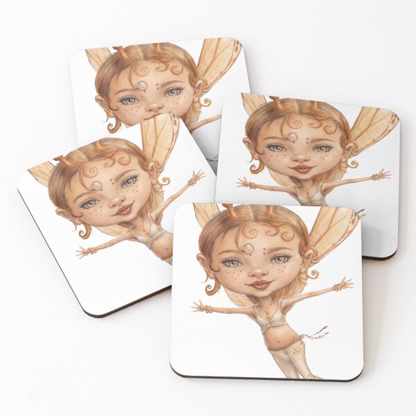 Item preview, Golden Fairy Girl – Cute Fantasy Fairy Character designed and sold by AnyasCrafts.