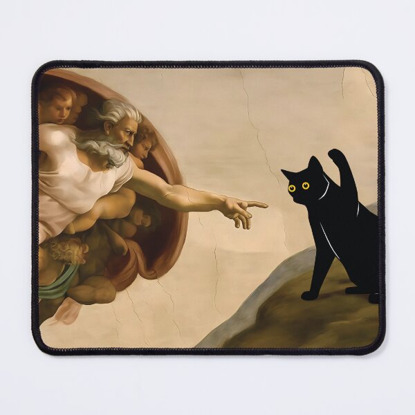 Item preview, PURRFECT CREATION: And GOD Created Cats | Funny Creation of Adam and Cat designed and sold by PurrfectHome.