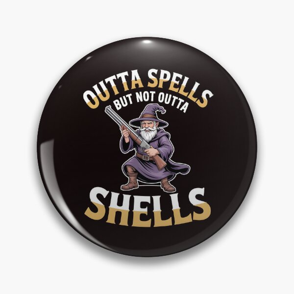 Item preview, Outta Spells But Not Outta Shells – Wizard Fantasy Meme Humor designed and sold by Redgiant87x.